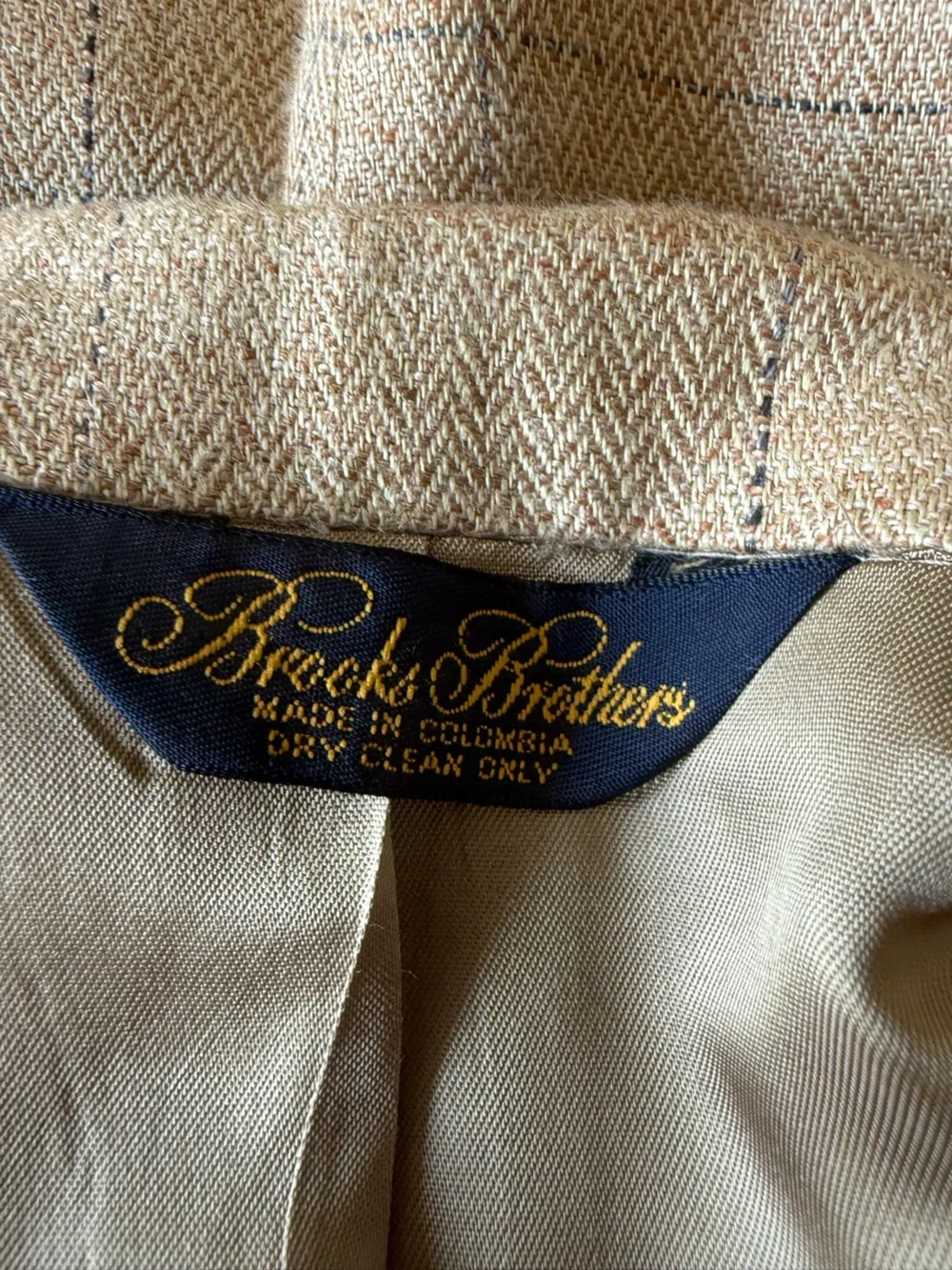 BROOKS BROTHERS 100% LINEN Sport Coat Jacket Size 43L